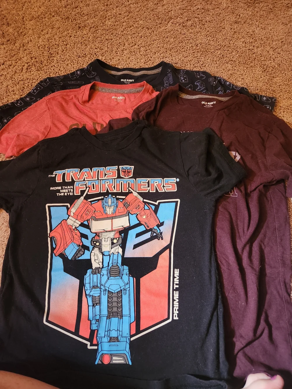 Old Navy Boys XL 3 Tees & Transformers Graphic Tee